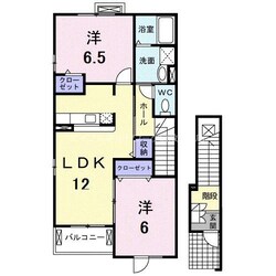 サン　グレイスＤの物件間取画像